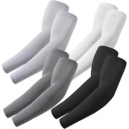 INF Manches de bras extérieures (4 paires) - Protection UV, Compression en polyester respirant et évacuation d'humidité