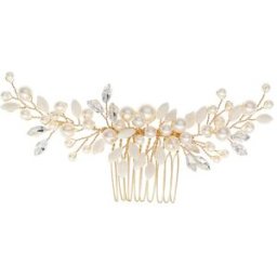 INF Épingle à cheveux dorée avec strass