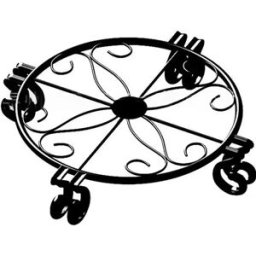 INF Élégant grand support rond de 30 cm pour bonsaï - Présentoir surélevé pour plantes en pot d'intérieur et d'extérieur Le noir