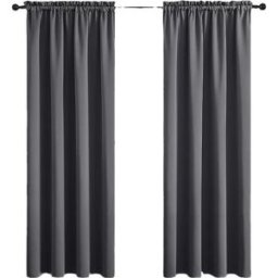 INF Rideaux occultants minimalistes modernes pour salon et chambre à coucher - Intimité et blocage de la lumière Gris XXL