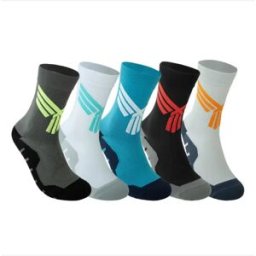 INF Chaussettes de Basket Professionnelles pour Hommes - Chaussettes de Sport Hautes (5 Paires)