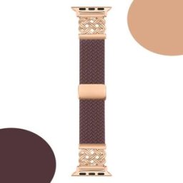 INF Bracelet Magnétique en Nylon Tressé Élégant pour Apple Watch S9 Violet M
