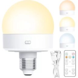 INF Lampe LED rechargeable avec télécommande, pack de 2 Magnétique