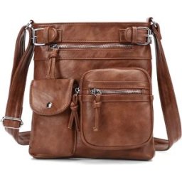 INF Sac Bandoulière Élégant en Cuir PU Marron