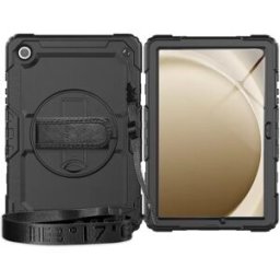 INF Étui de protection en silicone noir avec dragonne compatible avec Samsung Tab A9 8.7 pouces (2023)