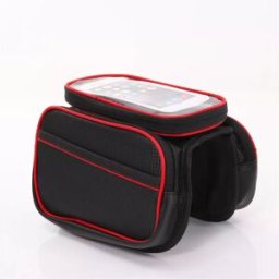 INF Sacoche de Cadre de Vélo avec Écran Tactile en PU de Haute Qualité Rouge