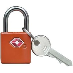 INF Cadenas à clé à suspendre - Cadenas de voyage en alliage de zinc homologué TSA pour sacs à dos, valises et casiers Orange