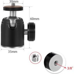 INF Rotule sphérique compacte rotative à 360° pour appareils photo et smartphones