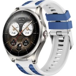 INF Bracelet en silicone compatible avec Huawei Watch Buds1/2 - Doux, agréable pour la peau et respirant, bracelet de Blanc + Bleu