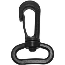 INF Lot de 20 crochets pivotants en ABS noir pour sacs, sangles et porte-gobelets Modèle 3