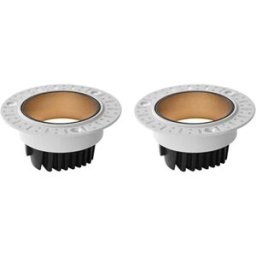 INF Lot de 2 Spots Encastrables LED 12W - Blanc & Noir, Découpe 75mm, 4000K
