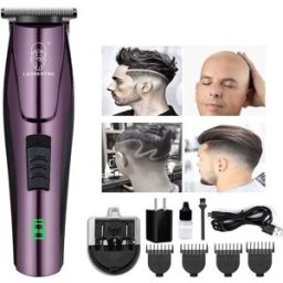 INF Tondeuse à Cheveux Électrique Professionnelle pour Hommes avec Lame en Céramique et Écran Numérique Violet