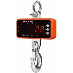 INF Pèse-grue numérique LED 1000 kg - Balance à crochet suspendue robuste Orange