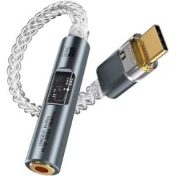INF Adaptateur audio USB-C vers jack 3,5 mm BA23 avec DAC intégré Gris