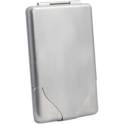 INF Étui à cigarettes élégant à clapet en acier inoxydable - Contient des cigarettes Regular et King Size
