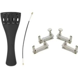 INF Cordier pour violon en métal - quatre micro-accordeurs, installation facile, réglage précis, couleurs multiples, 11cm x Argent