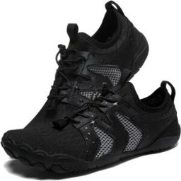 INF Chaussures de plage à cinq orteils pour couples - Caoutchouc et maille, semelle antidérapante et sangle élastique 42