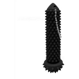 INF Spiky Grippie Fingertip Massage Porte-clés - Silicone à Textures Multiples, Outil Anti-Stress Sensoriel Portable Le noir
