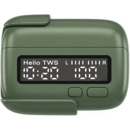 INF Écouteurs Bluetooth Style BB Rétro avec Affichage Numérique BPG - Écouteurs Intra-Auriculaires Sans Fil Vert