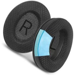 INF Coussinets d'oreilles en filet de football respirant pour casque Bose AE2/QC15/QC25 Le noir