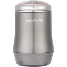INF Mini rasoir portable rechargeable USB - Système rotatif 3 têtes flottantes, lames acier inoxydable, humide et sec, Gris