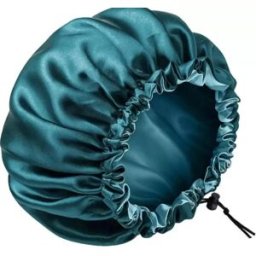 INF Bonnet de nuit double épaisseur en satin avec élastique réglable Vert