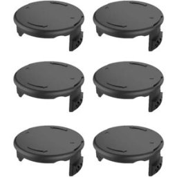 INF Couvercle de bobine pour débroussailleuse (lot de 6) - capuchon de bobine ABS, compatible avec Bosch F016800569 F016800385,