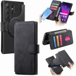 INF Étui portefeuille magnétique 2-en-1 pour Samsung S24 Ultra avec support et protection RFID Samsung Galaxy S24 Ultra