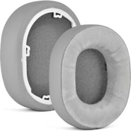 INF 2 Coussinets d'oreille Gris en Cuir & Velours Compatibles avec Corsair HS55 HS65 Series