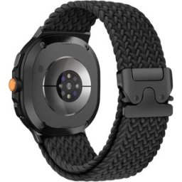 INF Bracelet Tressé Élastique en Nylon 40/44mm avec Boucle Parachute Compatible avec Samsung Galaxy Watch 8 Classic Le noir