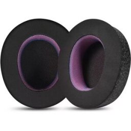 INF Coussinets de Rechange en Cuir Glacé Noir et Violet pour Casque SteelSeries Arctis Nova Pro (Filaire) - Paire