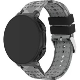 INF Bracelet de montre en silicone compatible avec Garmin Fenix 3HR/5X/6X/7X - 26mm Quick Fit Gris camouflage