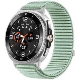 INF Bracelet de montre en nylon tissé motif montagne sauvage compatible avec Samsung Galaxy Watch 8/8 Classic Vert