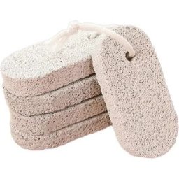 INF Lot de 5 pierres ponces pour pieds - Pierre ponce exfoliante en quartz - Beige