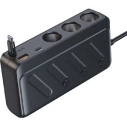 INF Chargeur de voiture double USB et Type-C PD 30w avec écran digital, sortie courant intelligente pour véhicules 12-24V