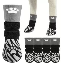 INF Chaussettes d'extérieur antidérapantes pour chiens moyens et grands - Protection des pattes toutes saisons S