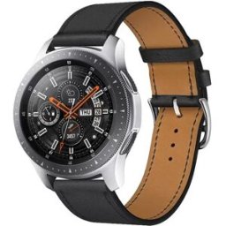 INF Bracelet de montre de remplacement en cuir PU compatible avec Huawei GT4/GT5/Pro et Samsung Watch4 - 20/22mm Le noir 20 mm