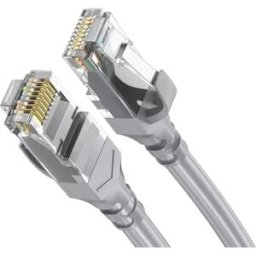 INF Câble Ethernet Cat6 UTP en aluminium plaqué cuivre 2 pièces - 1000mbps 250mhz, RJ45 fini 568B, longueurs multiples Gris 10 m
