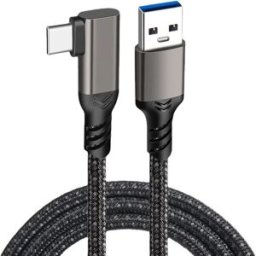INF Câble VR Type-C Coudé : Transfert de Données et Charge Rapide pour Oculus Quest 2 et Appareils Compatibles 5 m