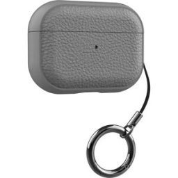 INF Étui de protection en TPU avec texture cuir compatible avec AirPods Pro 2/Pro Gris