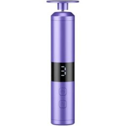 INF Lime électrique 2-en-1 pour pieds et râpe à ongles avec têtes interchangeables, affichage numérique 3 vitesses, Violet