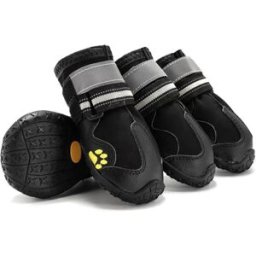 INF Ensemble de 4 bottes imperméables pour chien - Chaussures antidérapantes avec bandes réfléchissantes L