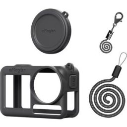 INF Étui de protection en silicone pour DJI Osmo Action 5 Pro - Protection optimale pour votre caméra d'action Le noir