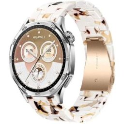 INF Bracelet de montre en résine et acier inoxydable compatible avec Huawei GT5 Pro - Bracelet de remplacement élégant Multicolore 20 mm