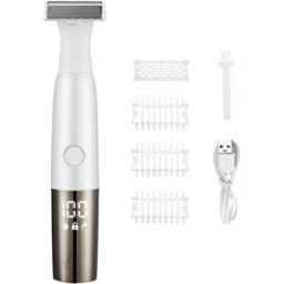 INF Tondeuse électrique rechargeable multifonction - 3-en-1 nez, oreilles et sourcils, lame en acier inoxydable, autonomie 120