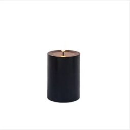 INF Bougie électronique LED Série Magic Black (7,5cm Diamètre, 10cm Hauteur) - Sans Flamme & À Piles