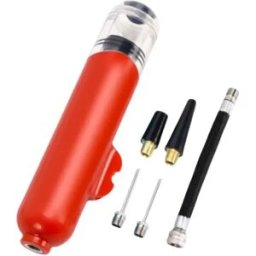 INF Mini Pompe à Air Manuelle Compacte pour Ballons et Gonflables - Portable et Haute Pression Rouge