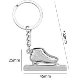 INF Porte-clés patins de vitesse - Cadeau unique pour les sports d'hiver