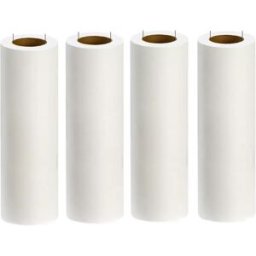 INF Recharge rouleau anti-peluches 19cm, env. 60 feuilles par rouleau, pack de 4 - Recharges adhésives pour poils d'animaux et