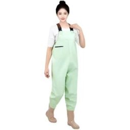 INF Cuissardes intégrales en PVC - Imperméables, doublure respirante, semelle antidérapante, bretelles réglables - Vert 40
